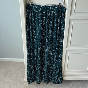 SHEIN 2 piece set, green polka dot skirt and tube top, NWOT, size 3X